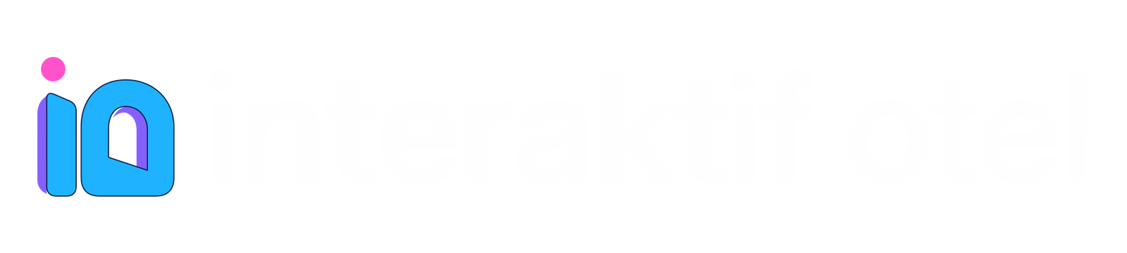 Interaktif Otel · شعار مع الاسم · خلفية داكنة